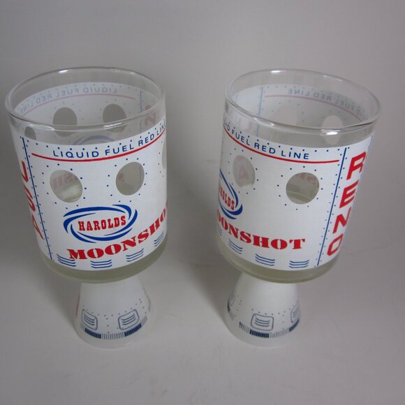Vintage Harold's Casino Glass - Rocket Ship Design - Moon Shot - Lot of 2 - Picture 6 of 12